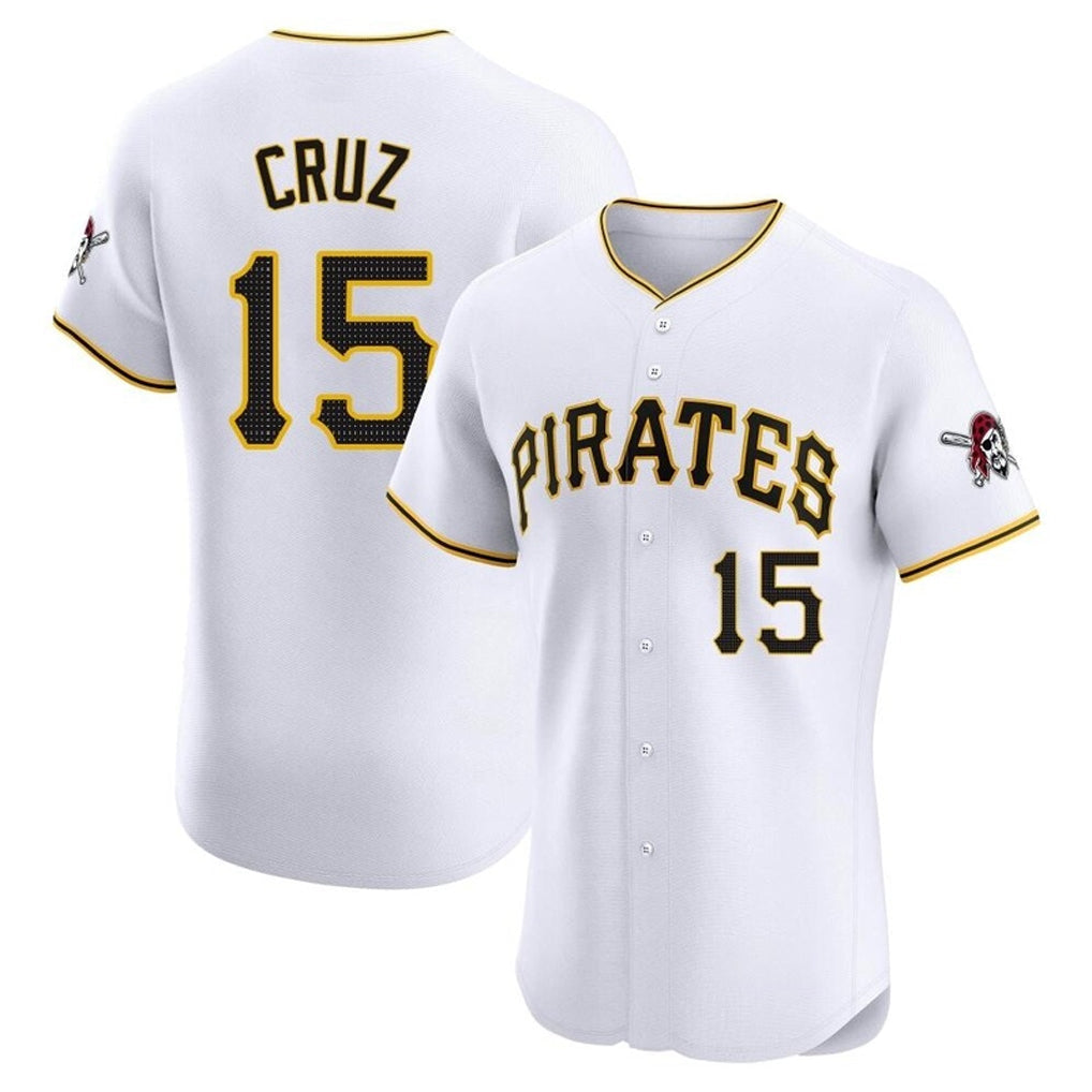 P.Pirates #15 Oneil Cruz Player White Home Limited Elite Stitched Jerseys