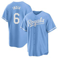 KC.Royals #6 Jonathan India Player Light Blue Home Game Gdoa Stitched Jerseys