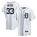 D.Tigers #33 Colt Keith Player White Home Game Gdoa Stitched Jerseys