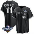 T.Blue Jays #11 Bo Bichette Player Black 2025 World Series Game Stitched Jerseys