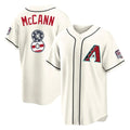 A.Diamondbacks #8 James McCann Player Cream USA 250 Fourth of July Home Game Gdoa250Ys Stitched Jerseys