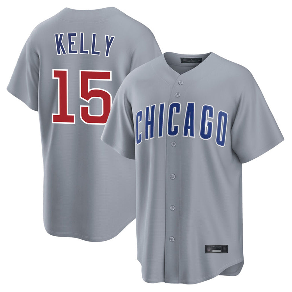 C.Cubs #15 Carson Kelly Player Gray Home Game Gdoa Stitched Jerseys