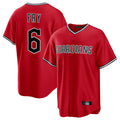 C.Guardians #6 David Fry Player Red Home Game Gdoa Stitched Jerseys