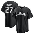 C.Guardians #27 Austin Hedges Player Black Home Game Gdoa Stitched Jerseys