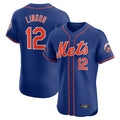 NY.Mets #12 Francisco Lindor Player Royal Limited Elite Home Stitched Jerseys