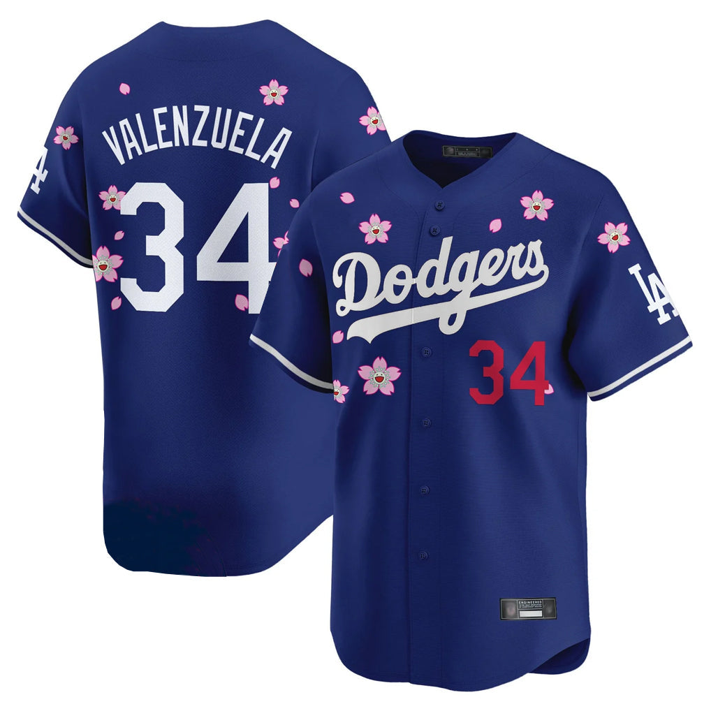 LA.Dodgers #34 Fernando Valenzuela Player Royal Tokyo Series Vapor Premier Limited Gdoa Stitched Jerseys