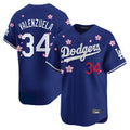LA.Dodgers #34 Fernando Valenzuela Player Royal Tokyo Series Vapor Premier Limited Gdoa Stitched Jerseys