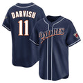 S.Diego Padres #11 Yu Darvish Player Navy Cooperstown Collection Limited Home Stitched Jerseys