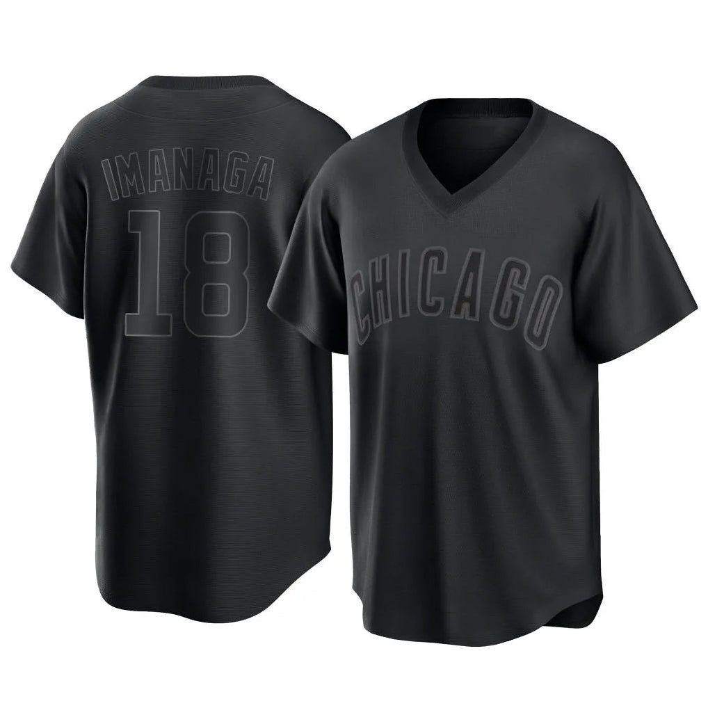 C.Cubs #18 Shota Imanaga Player Black T-shirt Home Game Gdoa Stitched Jerseys