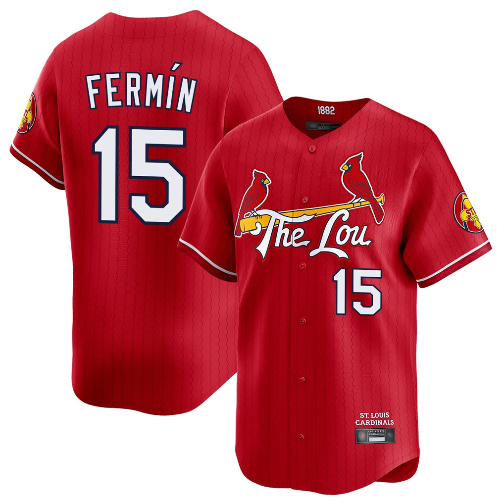 St. Louis Cardinals #15 Jose Fermin Player Red City Connect Limited Stitched Jerseys