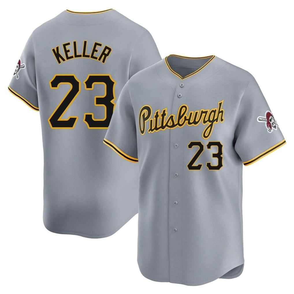 P.Pirates #23 Mitch Keller Player Gray Road Home Limited Gdoa Stitched Jerseys