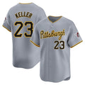 P.Pirates #23 Mitch Keller Player Gray Road Home Limited Gdoa Stitched Jerseys