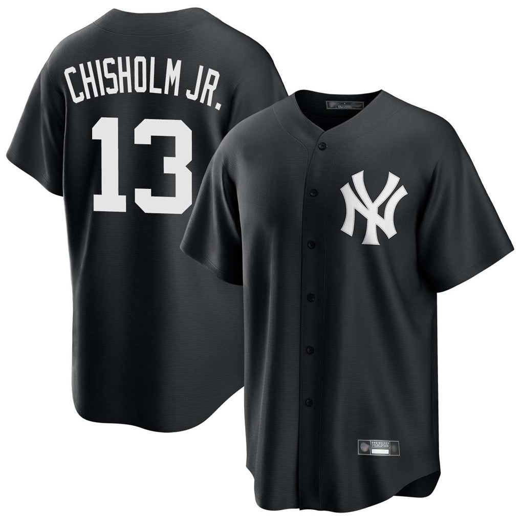 NY.Yankees #13 Jazz Chisholm Jr Player Black Game Stitched Jerseys