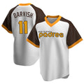 S.Diego Padres #11 Yu Darvish Player White Home Cooperstown Collection Replica Game Gdoa Stitched Jerseys