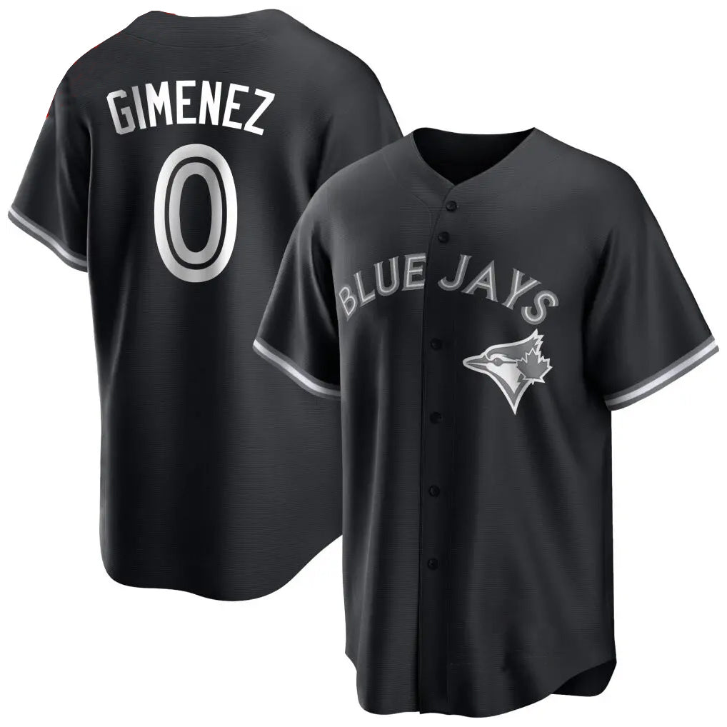T.Blue Jays #0 Andres Gimenez Player Black Home Game Gdoa Stitched Jerseys