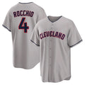 C.Guardians #4 Brayan Rocchio Player Gray Game Home Gdoa Stitched Jerseys