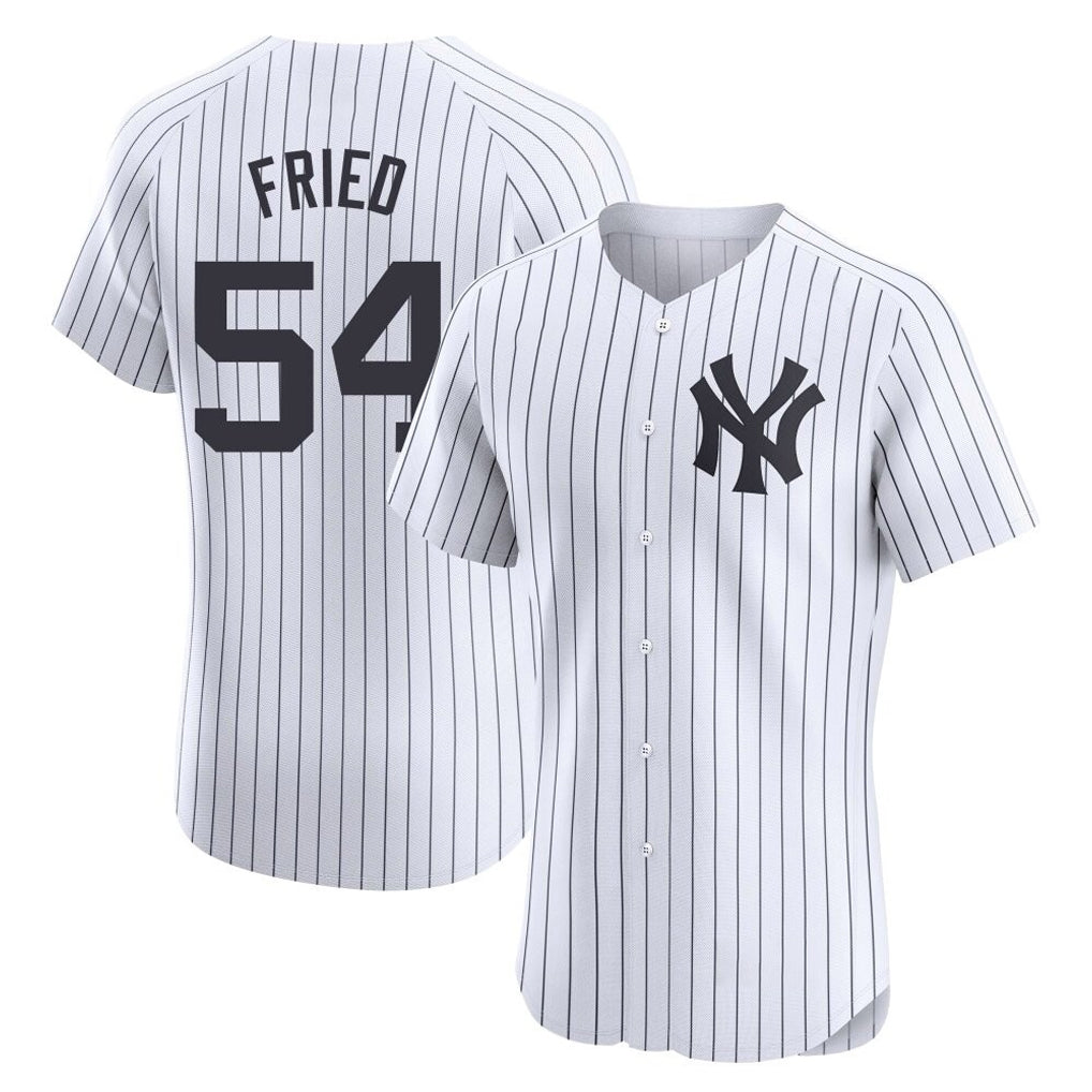 NY.Yankees #54 Max Fried Player White Limited Elite Home Stitched Jerseys