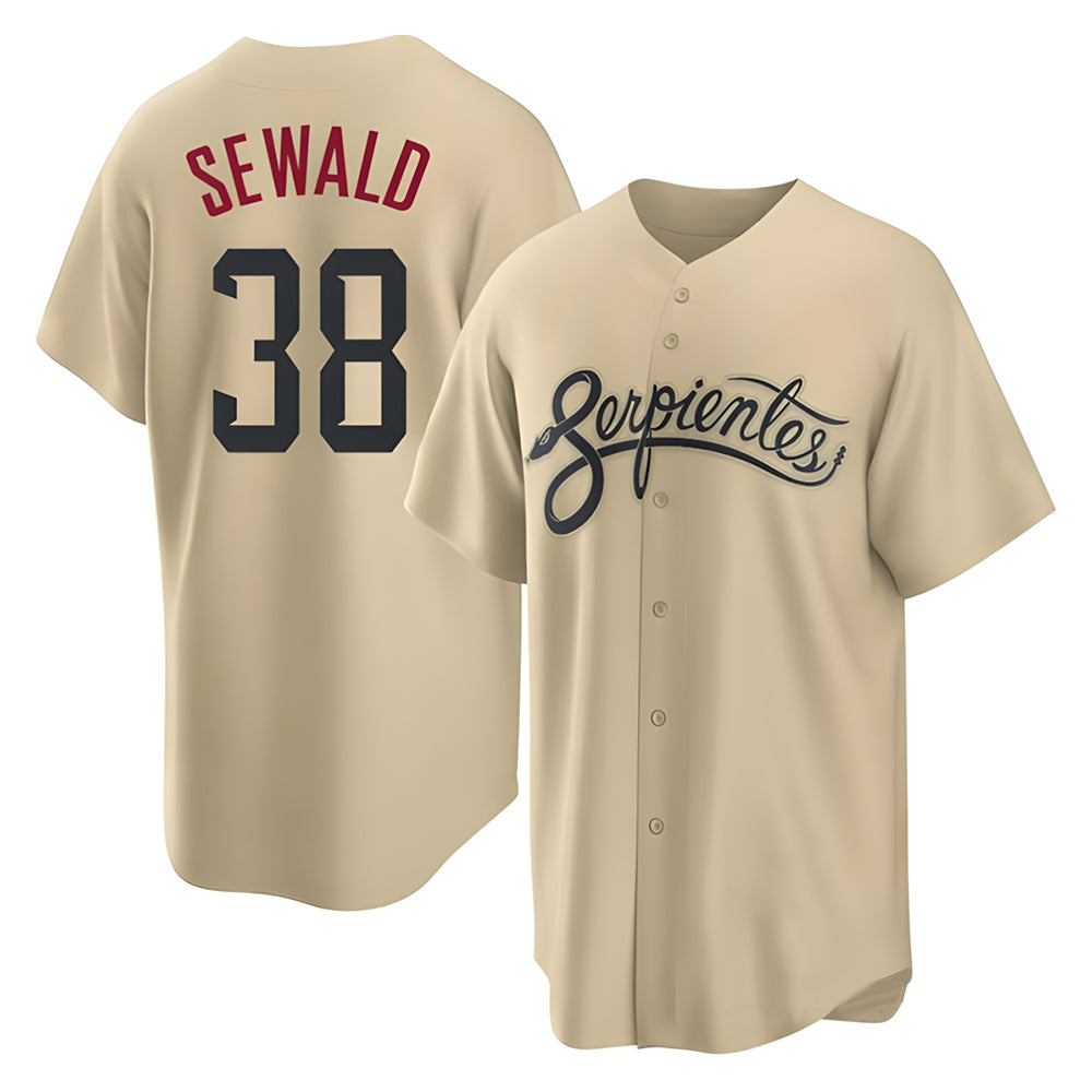 A.Diamondbacks #38 Paul Sewald Player Gold City Connect Cool Stitched Jersey