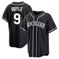 C.Rockies #9 Brenton Doyle Player Black Fashion Out Home Game Gdoa Stitched Jerseys