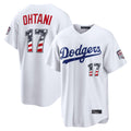 LA.Dodgers #17 Shohei Ohtani Player White USA 250 Fourth of July Limited Home Game Gdoa250Ys Stitched Jerseys