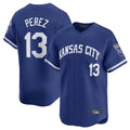KC.Royals #13 Salvador Perez Player Royal Limited Home Gdoa Stitched Jerseys