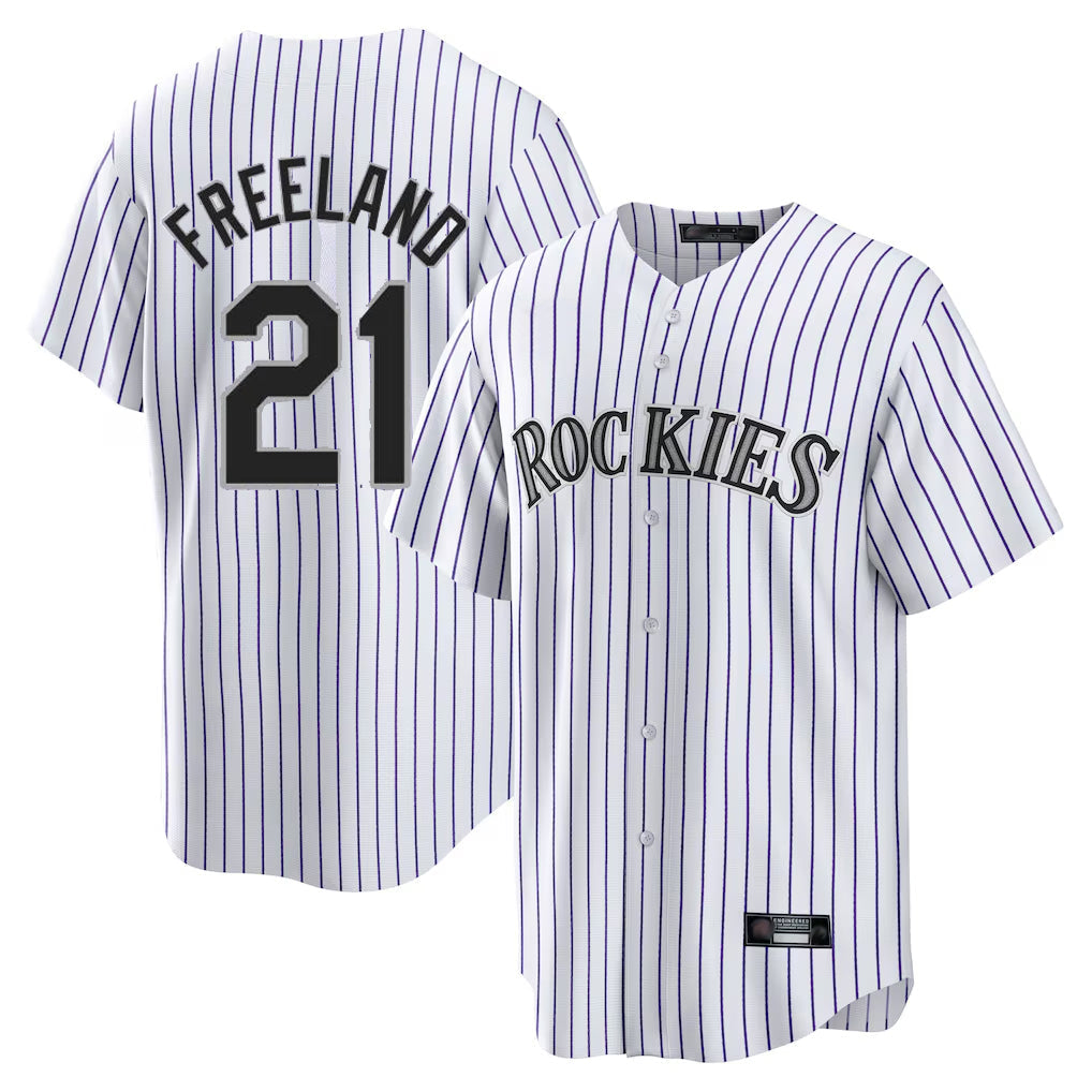C.Rockies #21 Kyle Freeland Player White Game Home Gdoa Stitched Jerseys