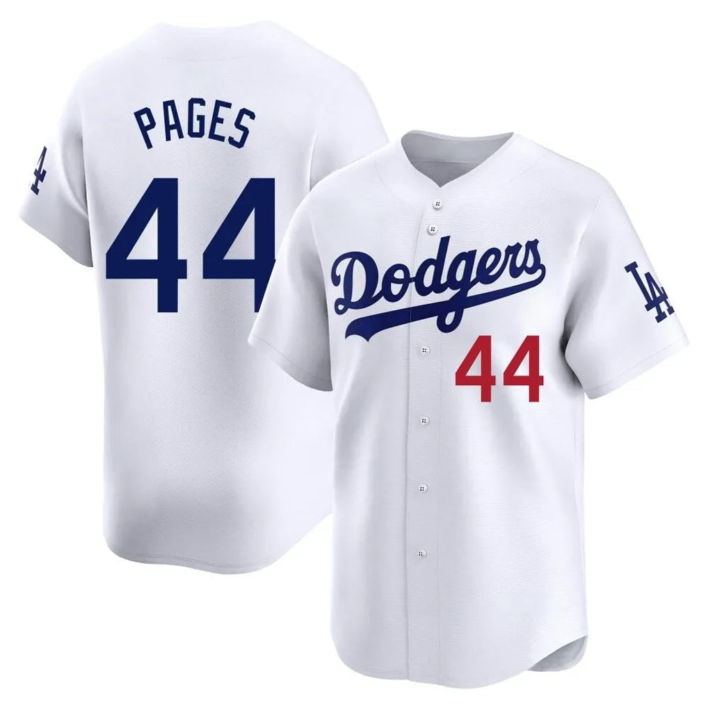 LA.Dodgers #44 Andy Pages Player White Limited Home Gdoa Stitched Jerseys