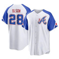A.Braves #28 Matt Olson player White Replica City Connect Stitched Jerseys
