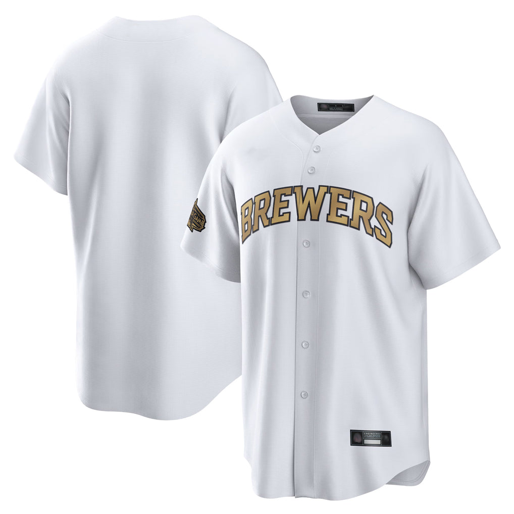 M.Brewers ## Brewers Blank Player Gold Home Game Gdoa Stitched Jerseys