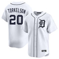 D.Tigers #20 Spencer Torkelson Player White Home Limited Gdoa Stitched Jerseys