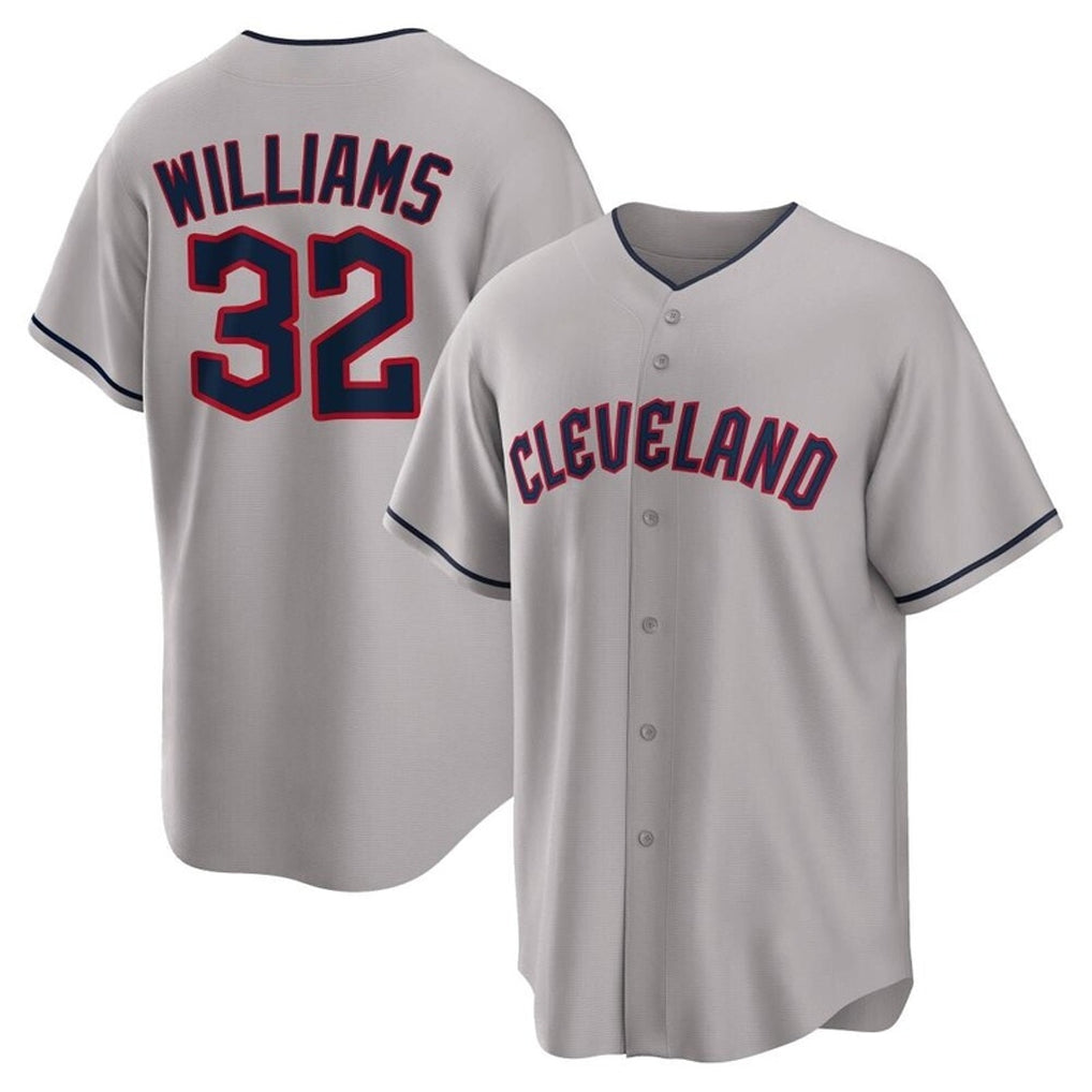 C.Guardians #32 Gavin Williams Player Gray Game Home Gdoa Stitched Jerseys