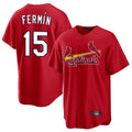 St. Louis Cardinals #15 Jose Fermin Player Red Home Game Gdoa Stitched Jerseys