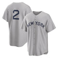 NY.Yankees #2 Derek Jeter Player Gray Field of Dreams Game Gdoa Stitched Jerseys
