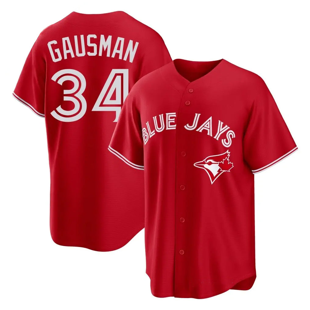 T.Blue Jays #34 Kevin Gausman Player Red Home Limited Stitched Jerseys