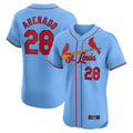 St. Louis Cardinals #28 Nolan Arenado Player Light Blue Home Limited Elite Stitched Jerseys