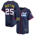 M.Twins #25 Byron Buxton Player Navy All-star Game Limited Home Gdoa Stitched Jerseys
