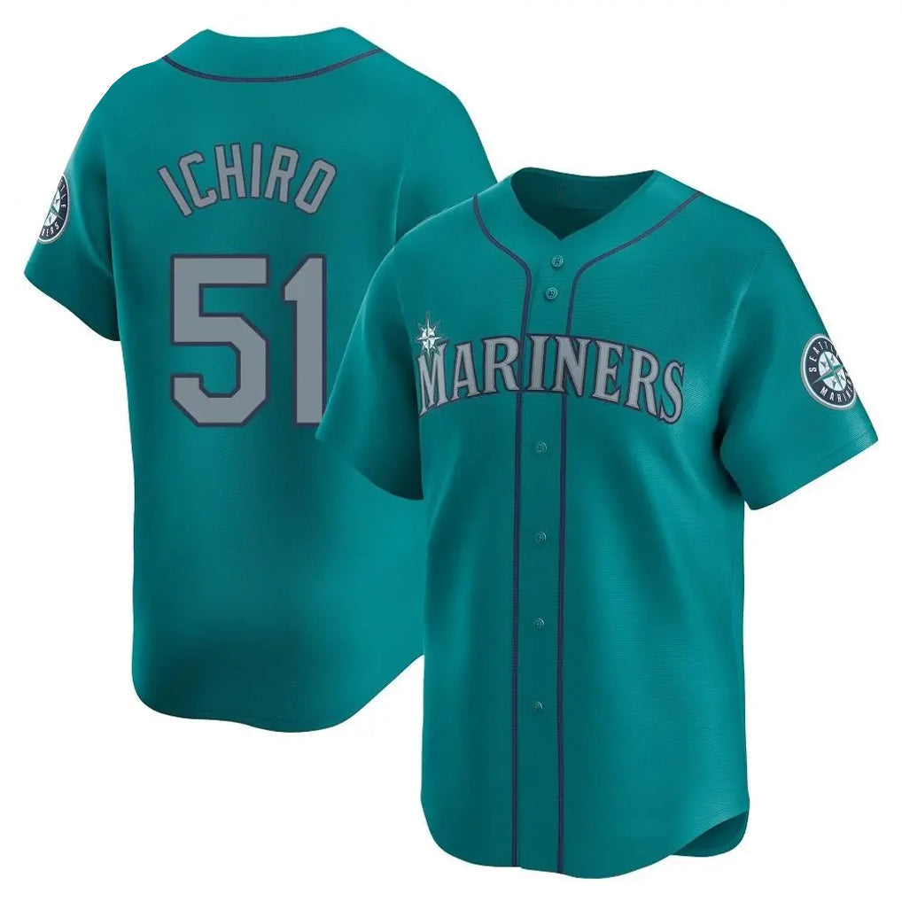S.Mariners #51 Ichiro Suzuki Player Teal Home Limited Stitched Jerseys