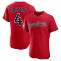 C.Guardians #4 Brayan Rocchio Player Red Limited Elite Home Gdoa Stitched Jerseys