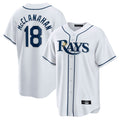 T.Bay Rays #18 Shane McClanahan Player White Home Game Stitched Jerseys