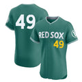 B.Red Sox #49 Tim Wakefield Player Green City Connect Limited Elite Home Game Gdoa Stitched Jerseys