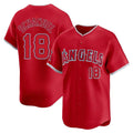 LA.Angels #18 Nolan Schanuel Player Red Home Limited Gdoa Stitched Jerseys