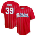 M.Marlins #39 Eury Perez Player Red City Connect Home Game Gdoa Stitched Jerseys