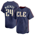 C.Guardians #24 Triston McKenzie Player Navy City Connect Limited Home Gdoa Stitched Jerseys
