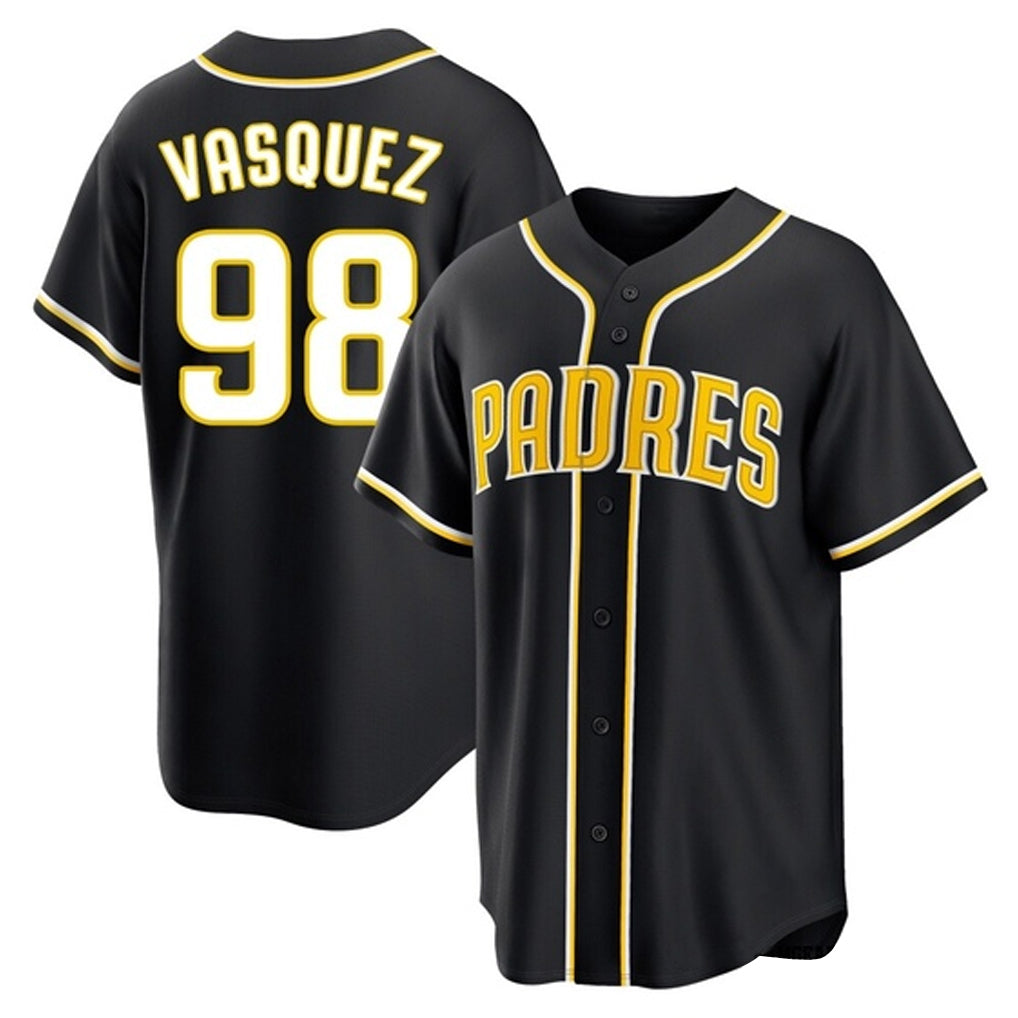 S.Diego Padres #98 Randy Vasquez Player Black 2026 Fashion Home Stitched Jerseys