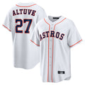 H.Astros #27 Jose Altuve Player White Home Game Gdoa Stitched Jerseys