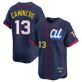 T.Bay Rays #13 Junior Caminero Player Navy All-star Limited Stitched Jersey