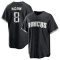 A.Diamondbacks #8 James McCann Player White Replica Black 2026 World Series Stitched Jersey