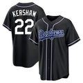 LA.Dodgers #22 Clayton Kershaw Player Black Carbon Limited Home Gdoa Stitched Jerseys