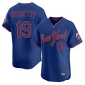 NY.Mets #19 Bo Bichette Player Royal T-shirt Home Limited Elite Stitched Jerseys