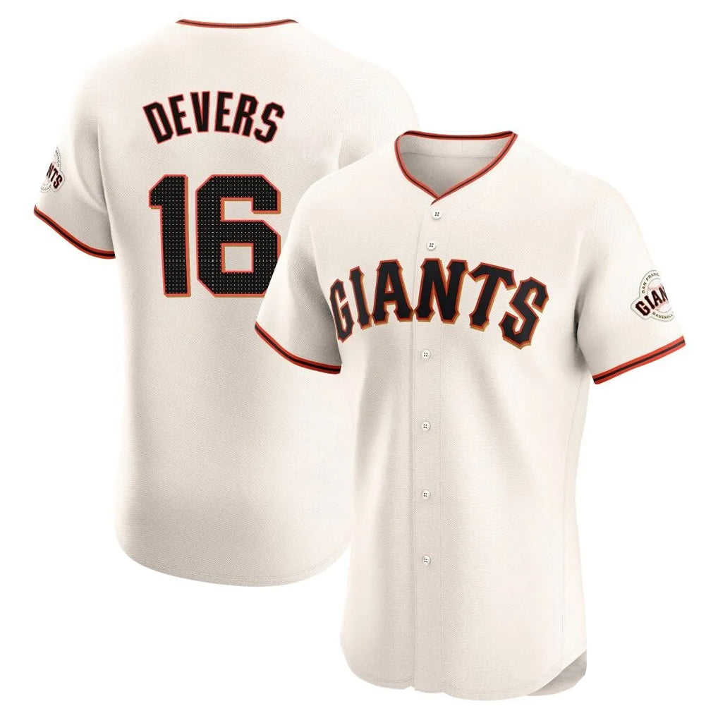 SF.Giants #16 Rafael Devers Player Cream Home Limited Elite Gdoa Stitched Jerseys
